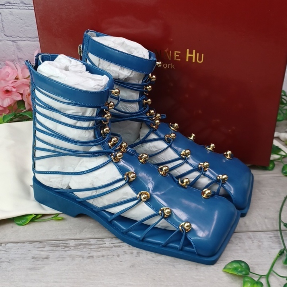 Vivienne Hu VHNY Studded Leather Cage Sandals NIB